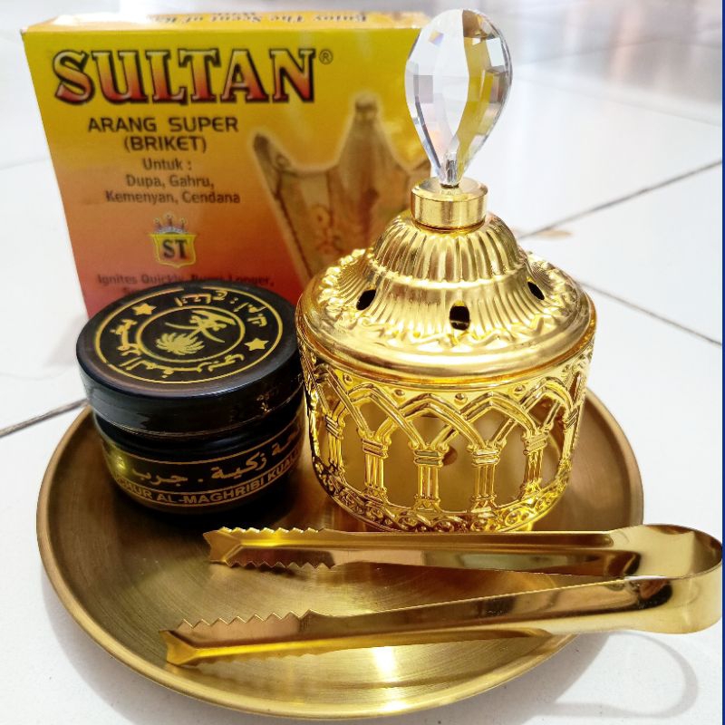 Dupa Set/bukhur set/dupa lengkap satu set arang dan mabkhara