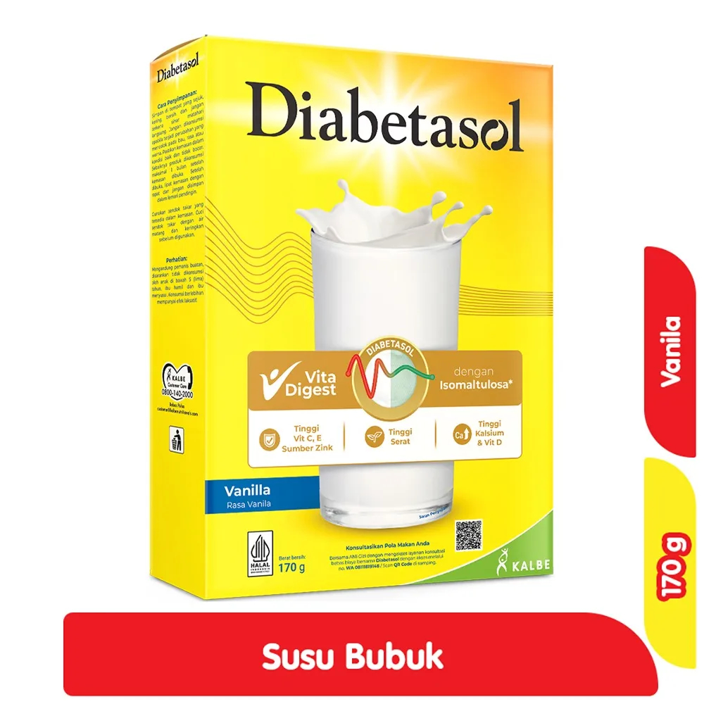 

DIABETASOL SUSU FORMULA DIABETES W/VITADG VANILA BOX 170g