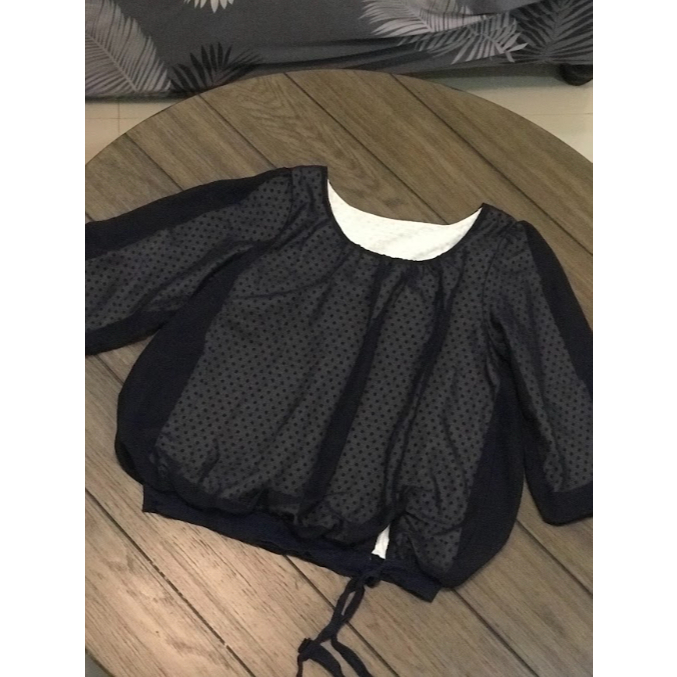 [PRELOVED] Navy Polkadot Inner