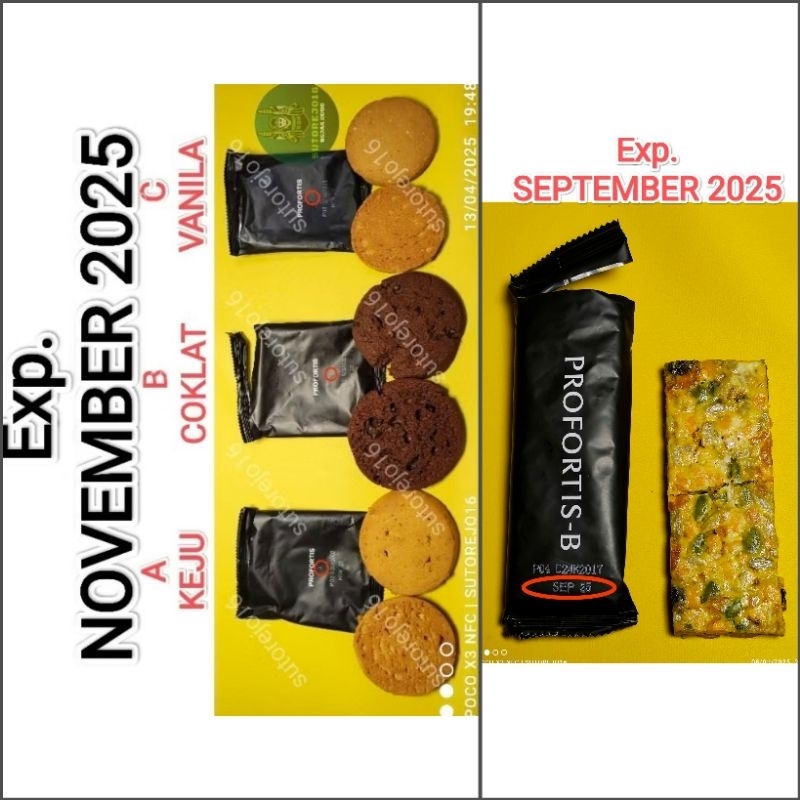 Profortis cookies kue biscuit snack ransum tni tipe eprokal plus wey protein fitness
