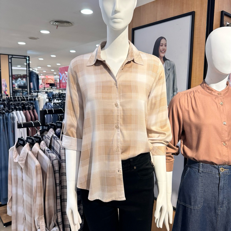 DUST - NEW Kemeja Wanita Kotak-Kotak (S-XXL)