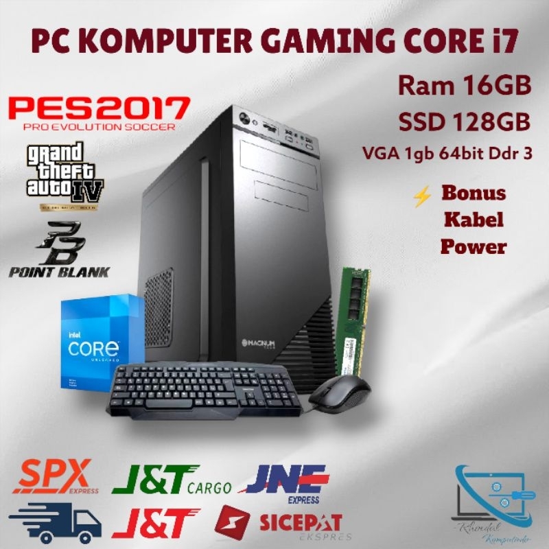 PC Komputer Gaming Core i7 - 2400 Siap Pakai Second Murah Bergaransi