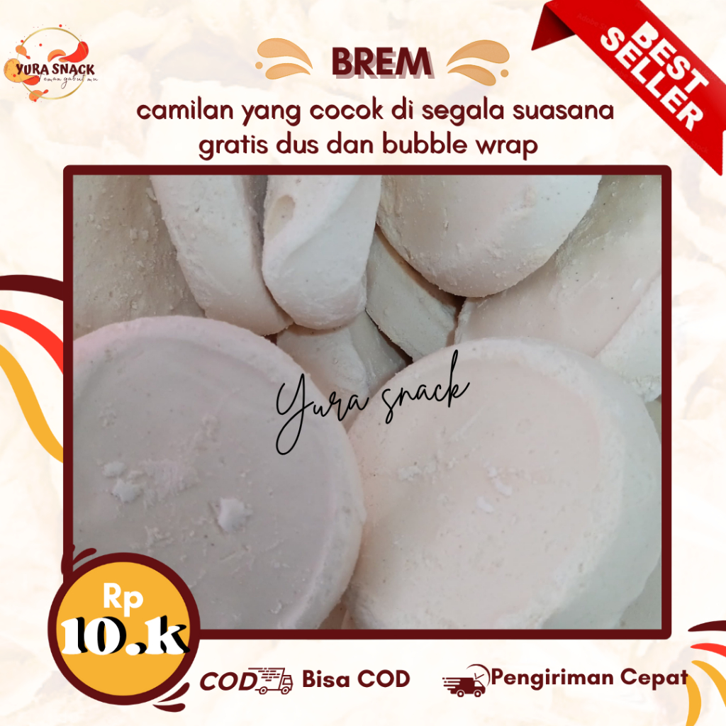 

Brem Koin Bulat / Sari Tape Ketan / snack Kiloan kemasan 250gr 500gr