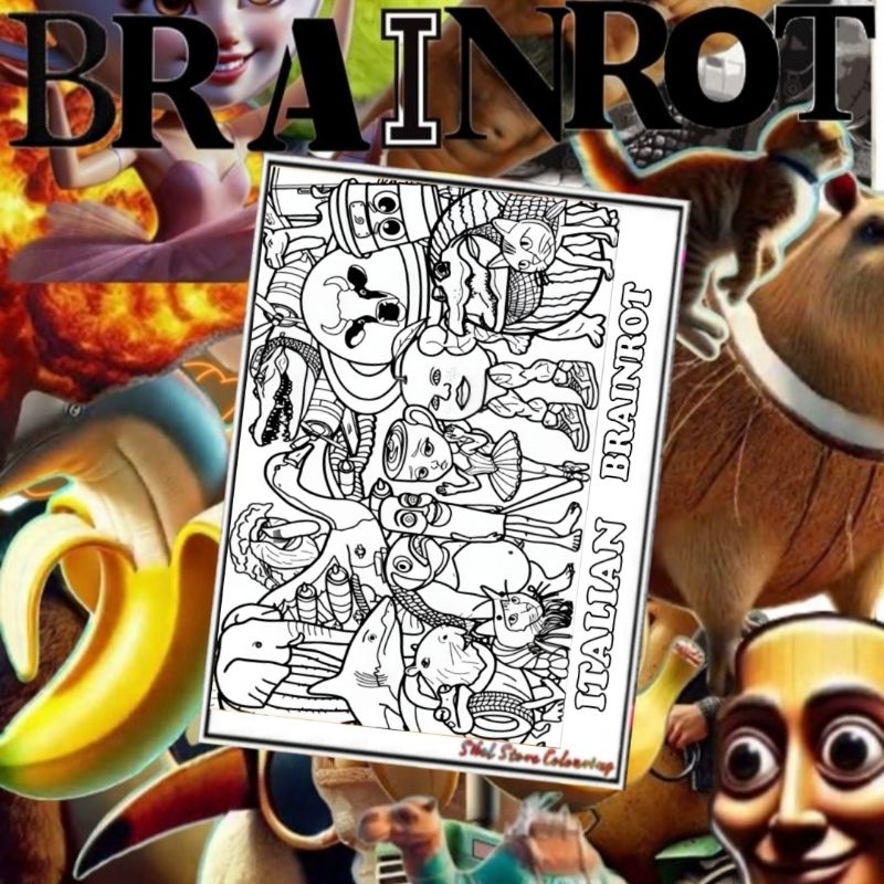 

KERTAS GAMBAR MEWARNAI ANOMALI TUNG TUNG SAHUR / ITALIAN BRAINROT ISI 10 LEMBAR GAMBAR BERBEDA / KERTAS GAMBAR TEBAL / PAUD / SD / TK