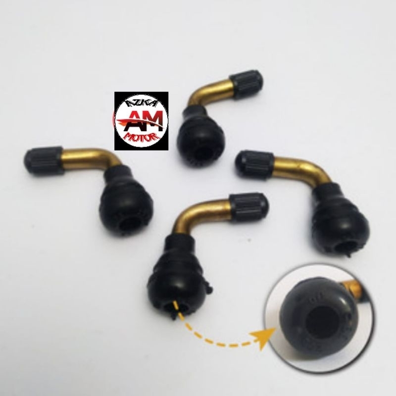 Tutup pentil ban tubles model bengkok sepeda listrik