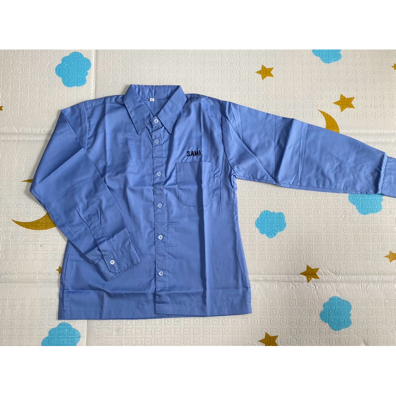BAJU SERAGAM PABRIK SAMI YAZAKI WANITA seragam pabrik garment baju kerja warna biru