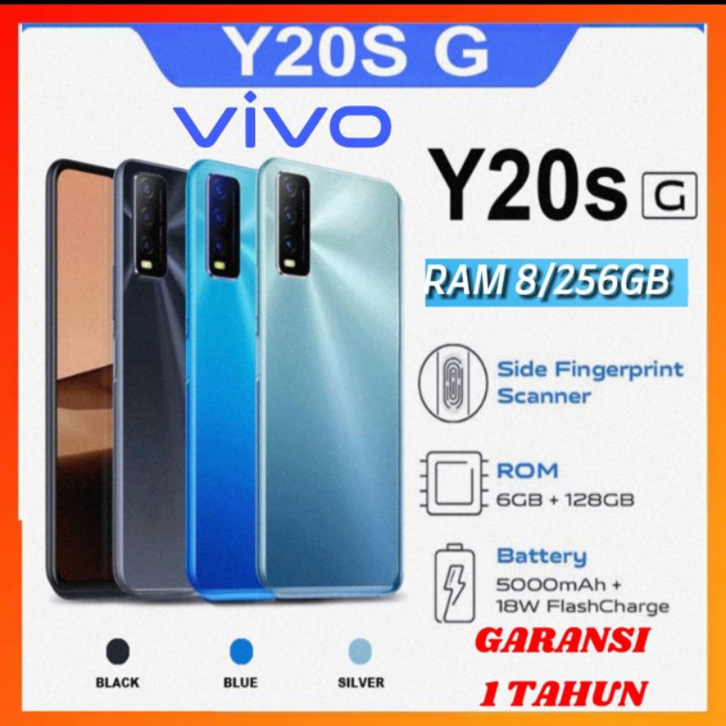 AIG [PROMO] VIVO Y20s [G] Ram 6+128GB & Ram 8+256GB (Fast charging 18W + Display IPS LCD 6.51inch HD