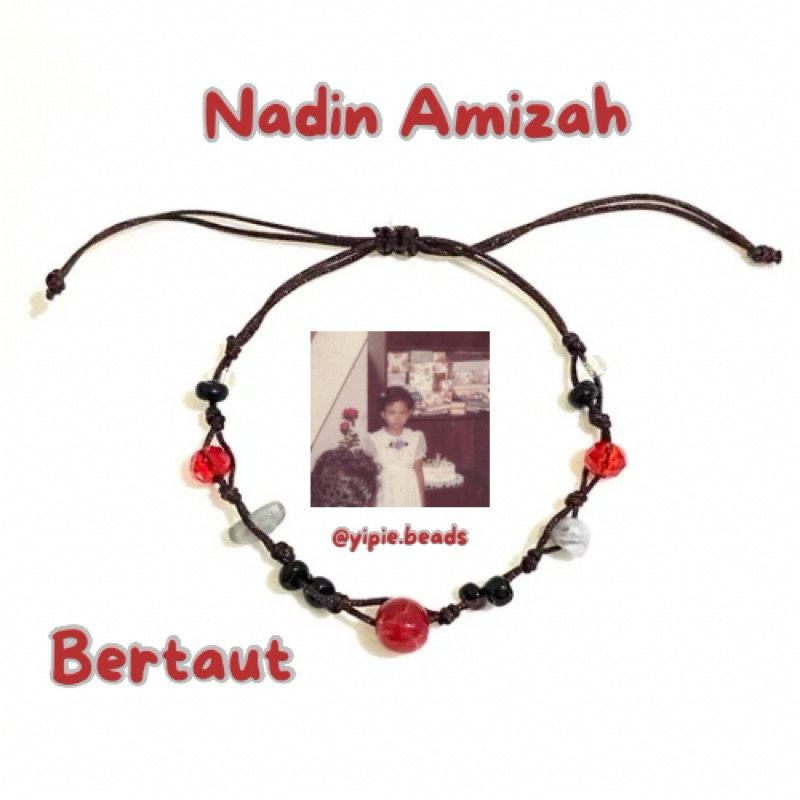 Nadin Amizah Bracelet Inspired / Gelang Album Nadin Amizah / Gelang Tali Manik Serut Free Box