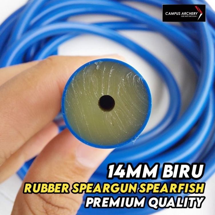 KODE F3Q Karet Speargun 14mm Biru Premium Bukan Primeline Rob Allen Epsealon Spearfishing Rubber