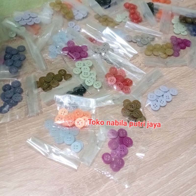 1 lusin - Kancing kemeja 4 lubang, kancing baju kemeja ukuran 11mm