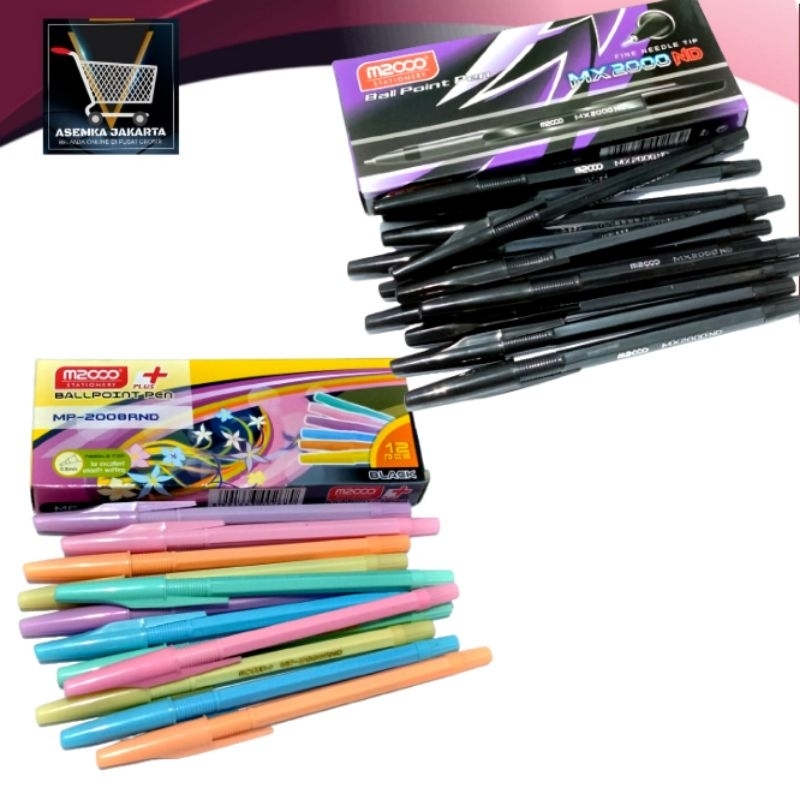 

[AJ] Bolpen Pulpen Mx2000nd Grosir 12pcs