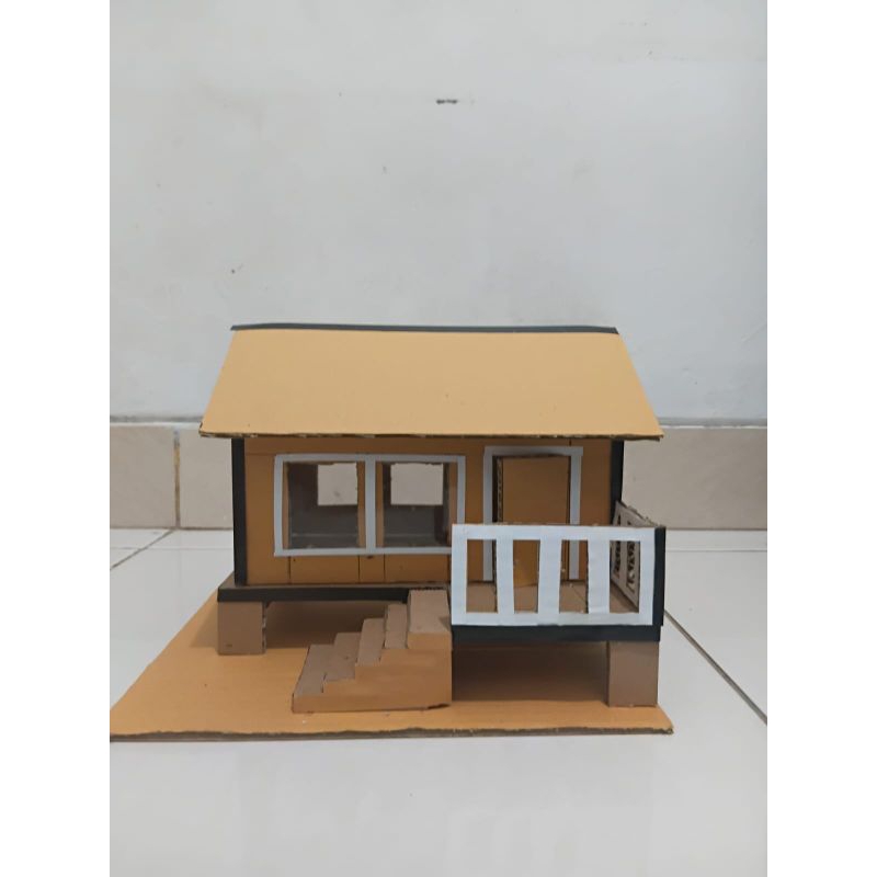 

prakarya miniatur rumah dari kardus
