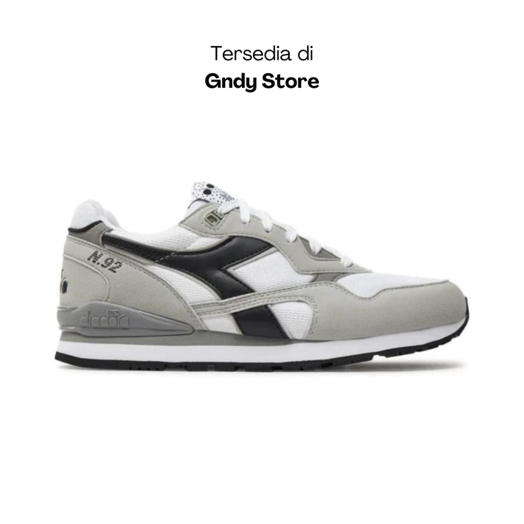 Sepatu Running Lari Pria Diadora N 92 DIA173169341 White Aluminum Men