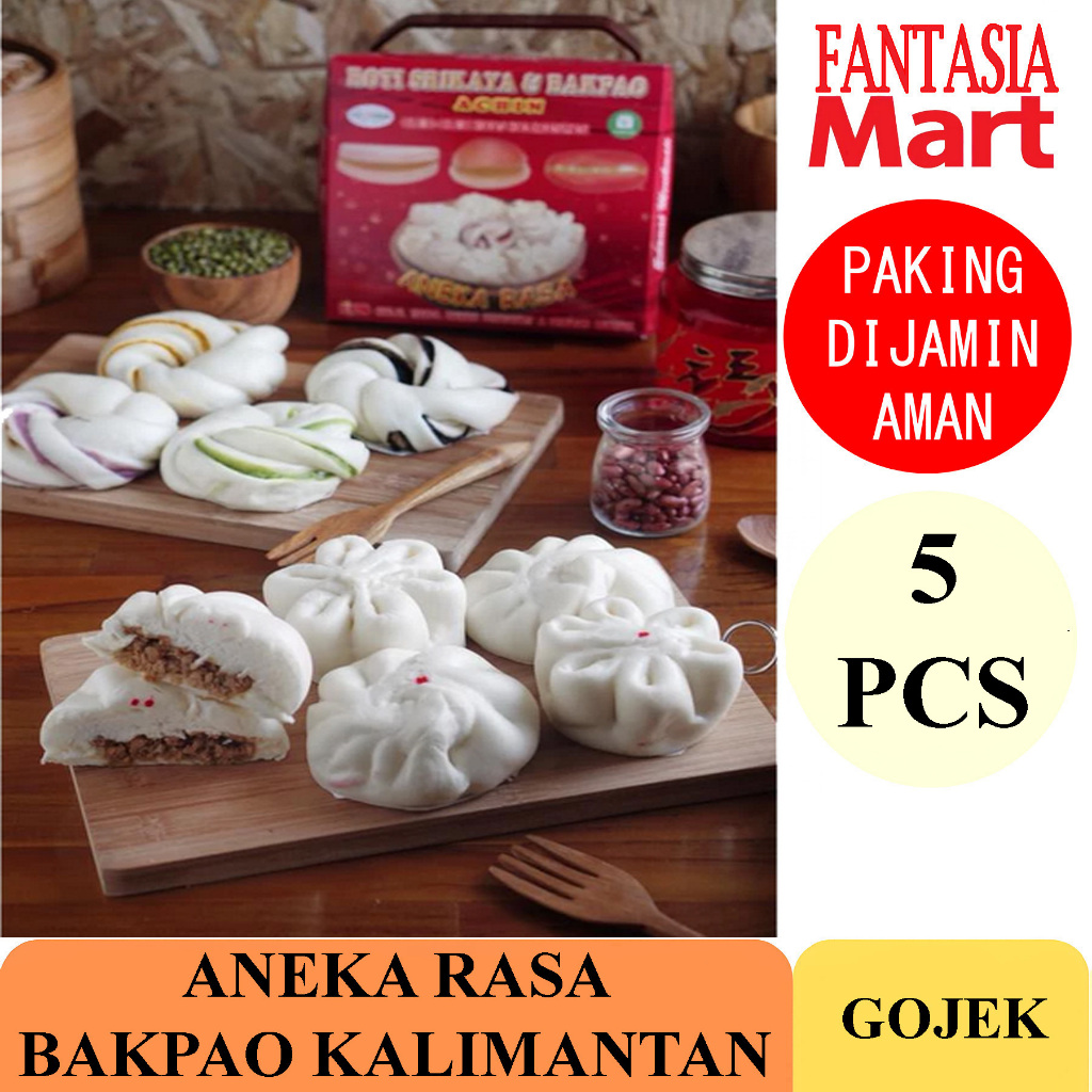 

ROTI BAKPAO BOX PER 5 PCS HANYA GOJEK INSTANT FANTASIA FRESH DAN PAKING AMAN