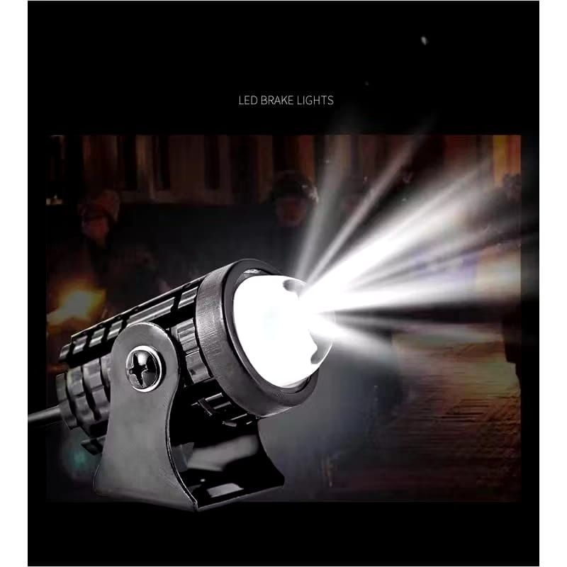 Lampu Sorot LED Mini Laser 2 Warna Kuning Putih Mobil Motor