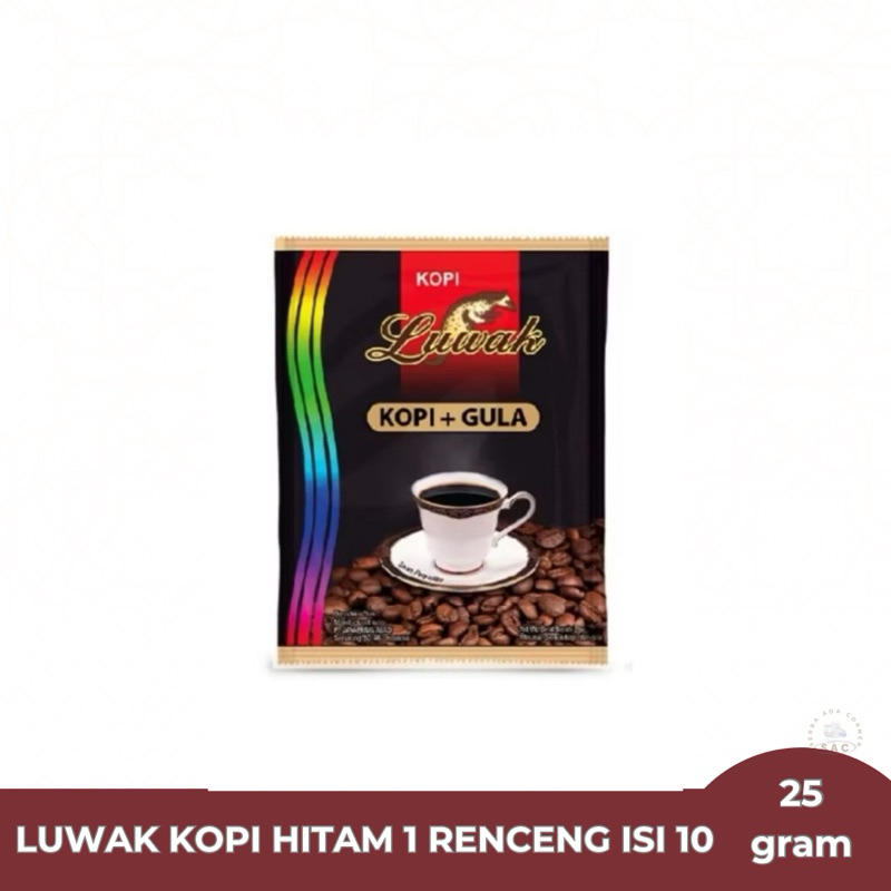

Kopi Luwak Hitam Renceng isi 15 x 22 gr