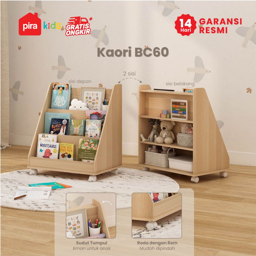PIRA KIDS -  KAORI BC60 Rak Buku Anak / Tempat Penyimpanan Mainan Anak