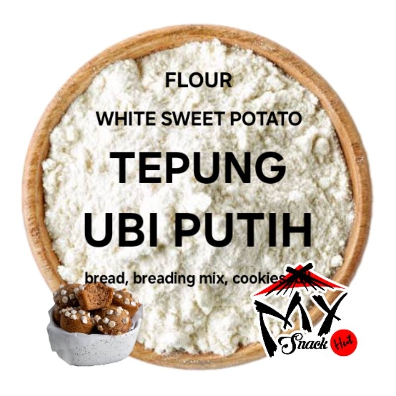 

TEPUNG UBI PUTIH 1KG BUBUK UMBI JALAR WHITE SWEET POTATO YAM GLUTEN FREE ROTI KUE CAKE FLOUR POWDER