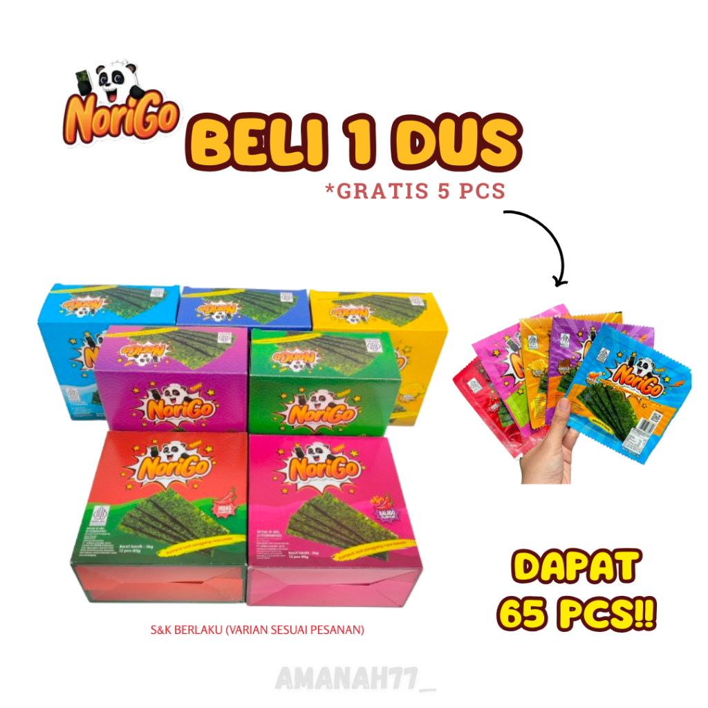 

(PAKET MURAH) NORIGO RUMPUT LAUT | SEAWEED SNACK | RUMPUT LAUT PANGGANG