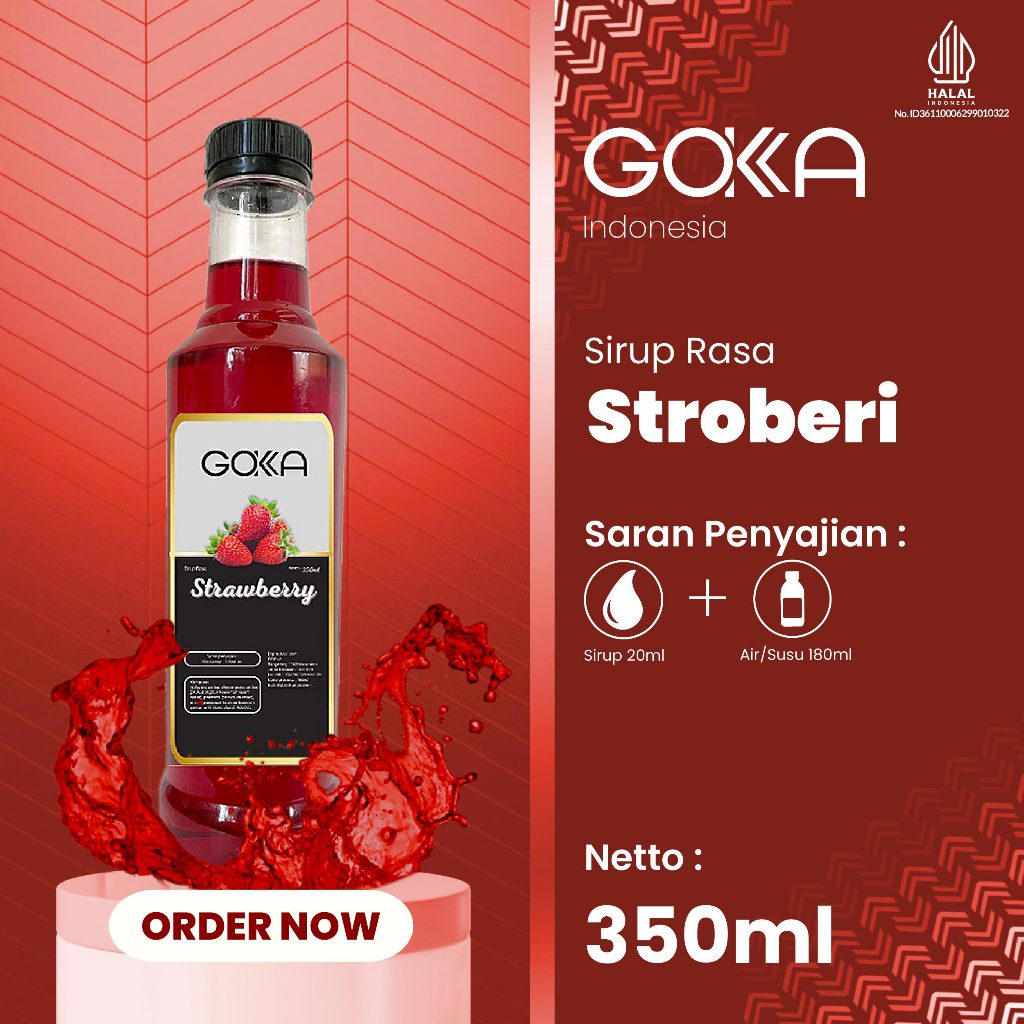 

Gokka Stroberi Minuman Sirup / Syrup Gokka Rasa Stroberi 350ml