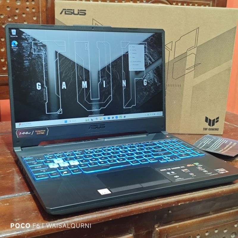 Asus TUF A15 GAMING FA506NF RTX 2050 Ryzen 5 7535HS lapotp gaming bekas seken second x rog legion lo