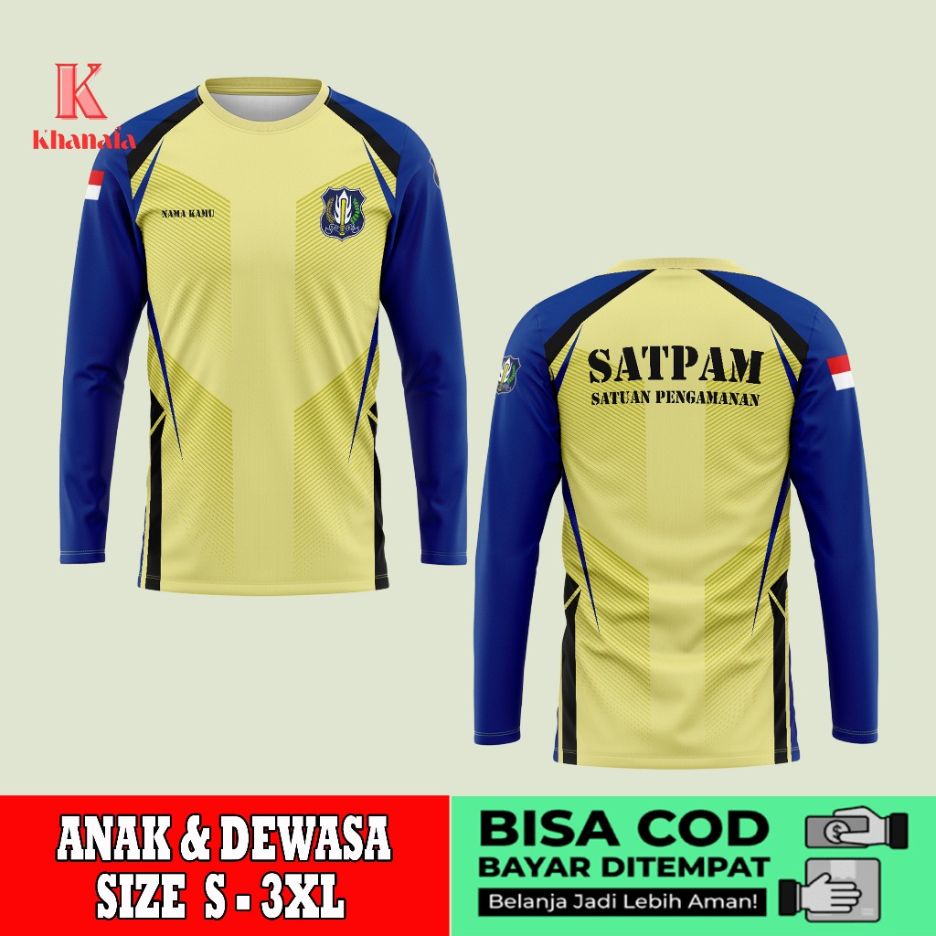 Kaos Satpam Lengan Panjang Kaos Security Jersey premium Satpam printing Custom art 03