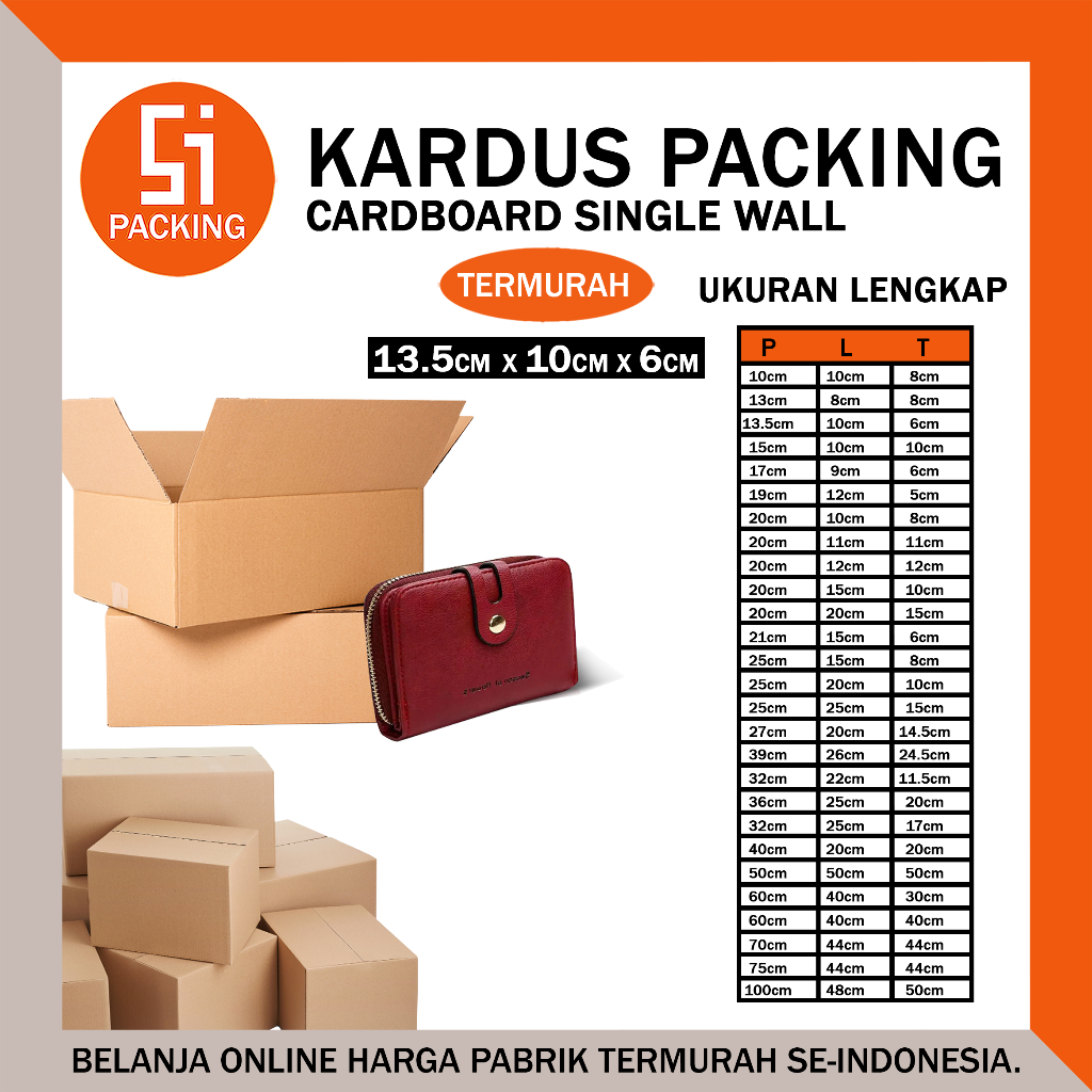 

Kardus Packing Karton Box 13.5x10x6 cm Dus Single Layer Coklat Polos Tebal Termurah - Rusfet 13x10x6 13.5 x 10 x 6cm