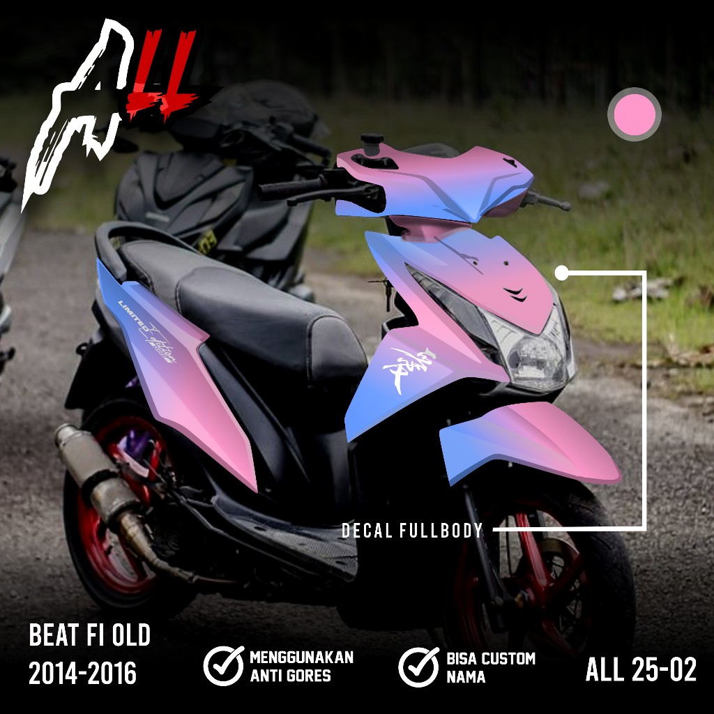 (COD) TERBARU NEW Stiker Decal Full Body Beat FI OLD 2014 2015 2016 - NEW Decal Sticker Modifikasi D