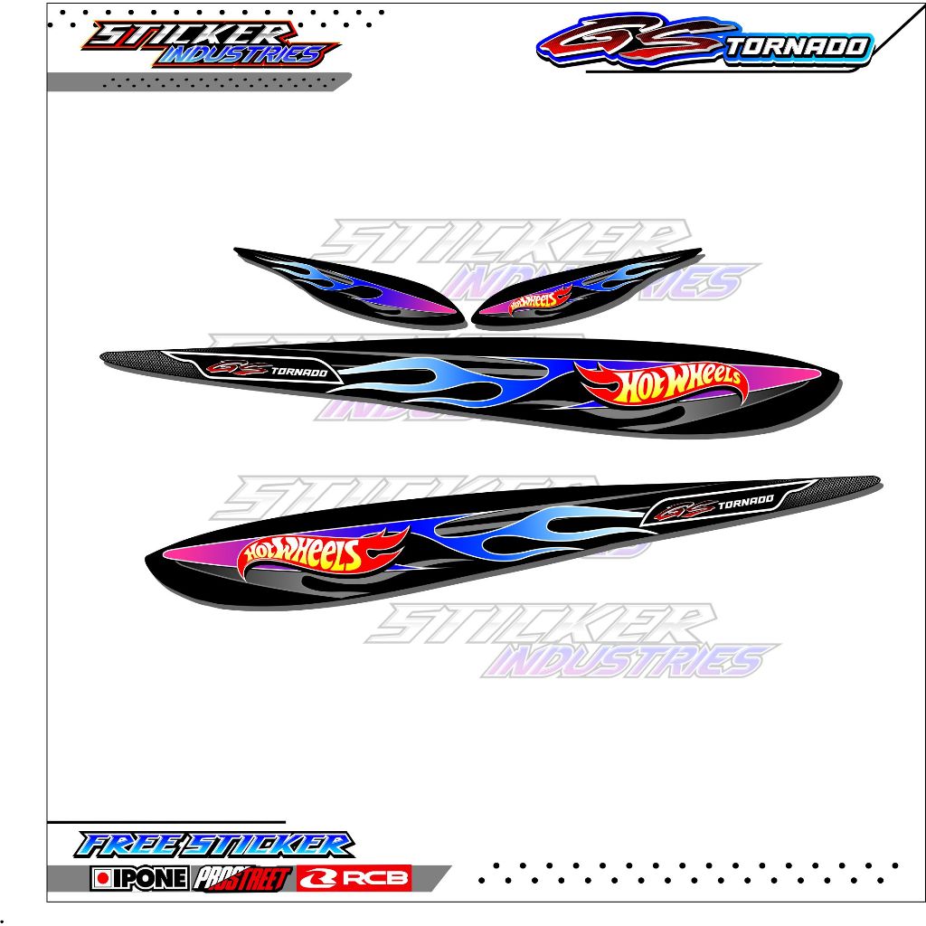 STRIPING VARIASI SUZUKI TORNADO GS HOTWHEELS EDITION / STICKER LIST VARIASI MOTOR SUZUKI TORNADO GS