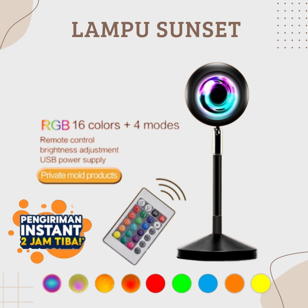 Lampu Sunset / Sunset Lamp/ Lampu Tidur Proyektor