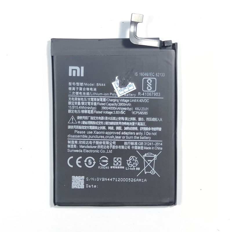 Baterai Bateray Batrai Redmi 5 Plus BN44 Original Copotan Original Cabutan