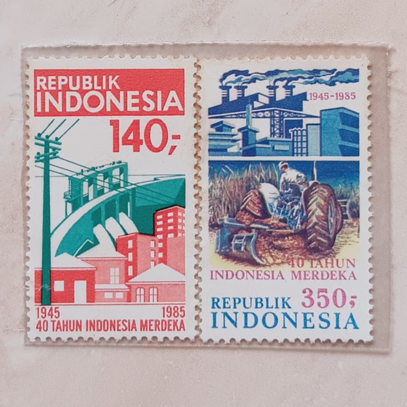 

(OG) Perangko Indonesia 1985 40 Tahun Indonesia Merdeka Set Lengkap 2 pcs Mint
