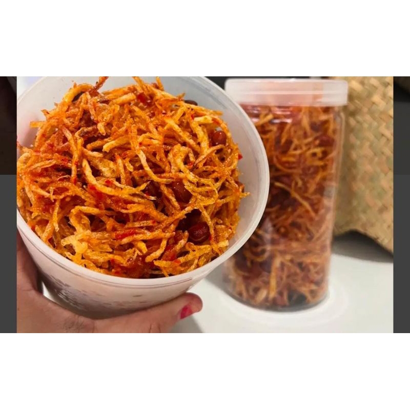 

kripik kentang pedas manis kriting bikin nagih