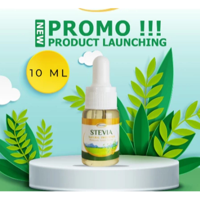 

Stevindo - Stevia Cair 10ML Pemanis Alami Pengganti Gula 0 Kalori Sweet Stevia Liquid Pure Sweetness