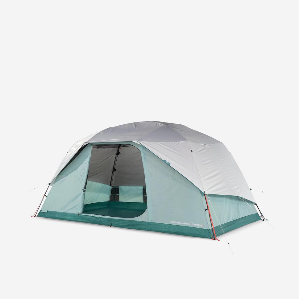 Decathlon QUECHUA Tenda kemah dengan tiang - Arpenaz 6 ULTRAFRESH - 6 Orang Tenda Camping Arpenaz Ul