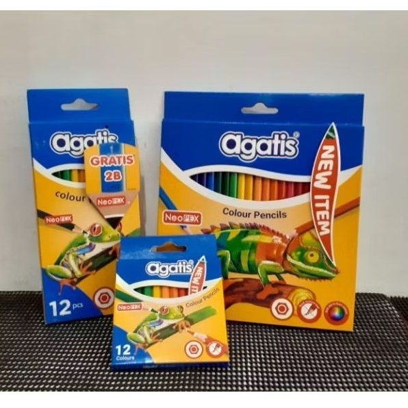 

Agatis Colour Pencils, 12 colourd, 24 colours. Pensil Warna set