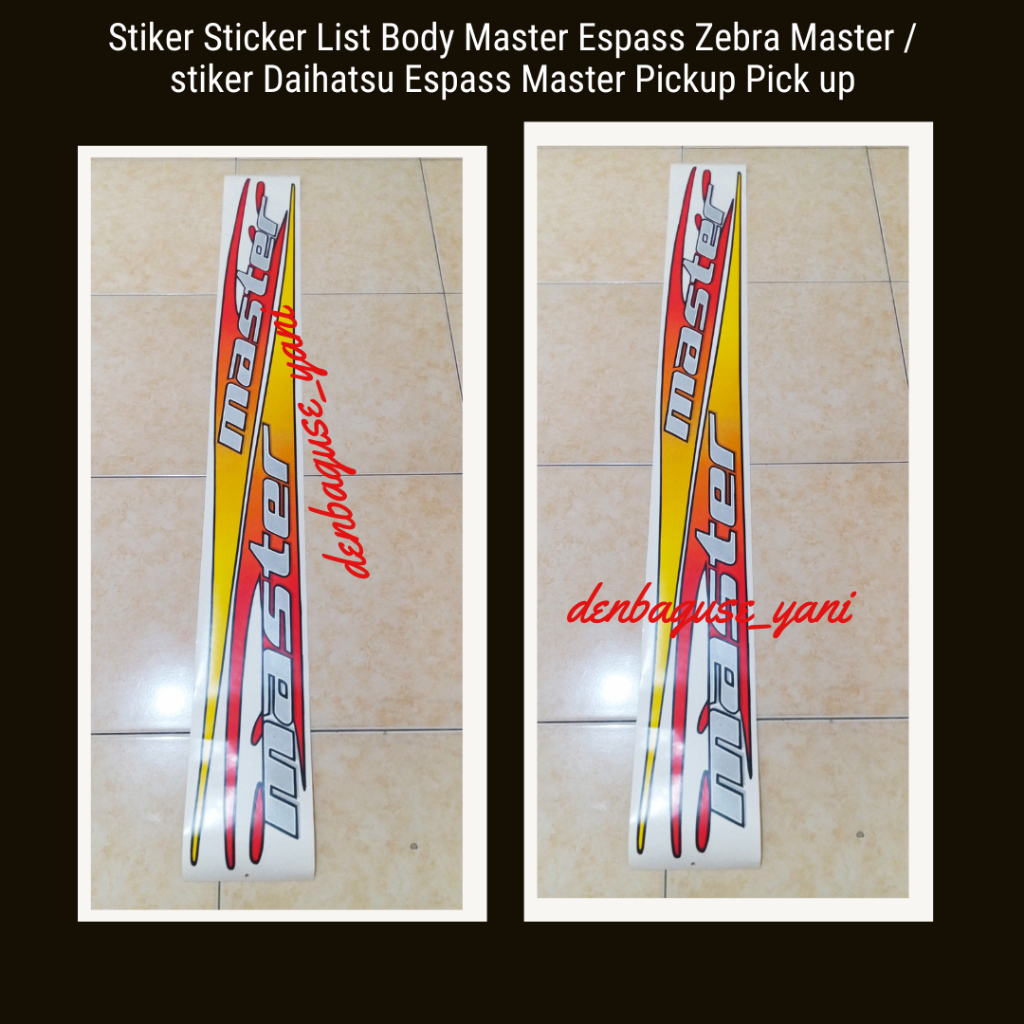 Stiker Sticker List Body Master Espass Zebra Master / stiker Daihatsu Espass Master Pickup Pick up