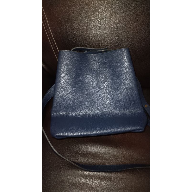 Preloved Shoulder Bag Navy Blue