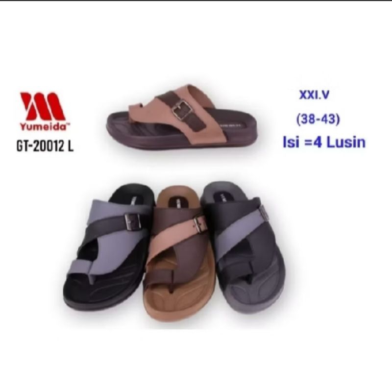 { BELLIE STORE } Sandal pria yumeida karet jepit jempol ringan anti air