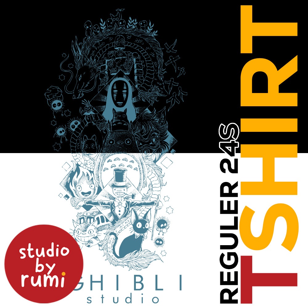 UNISEX Kaos Kawaii/Anime/Studio Ghibli - Ghibli001