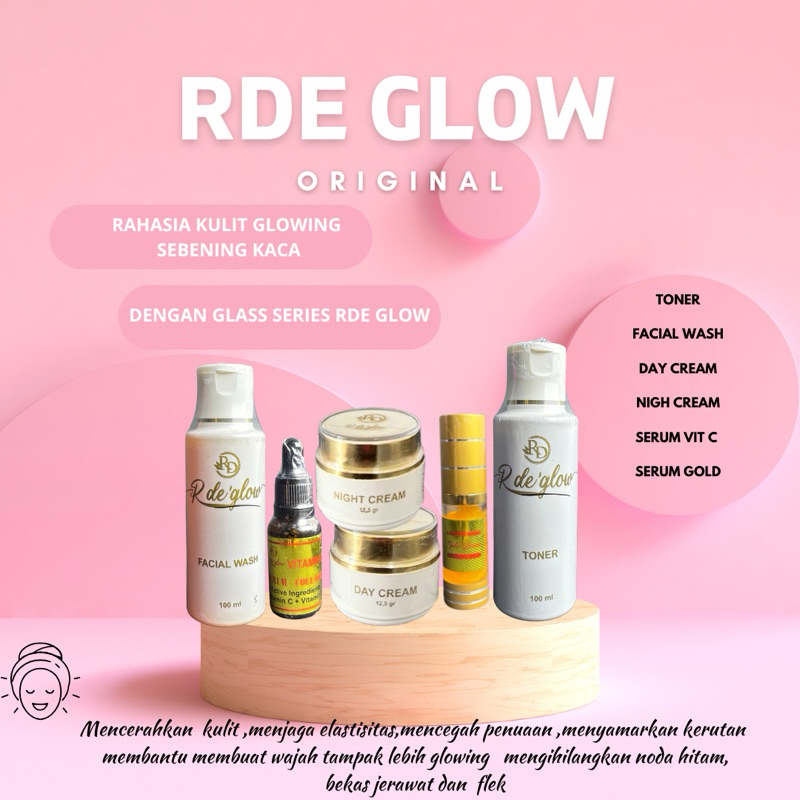 RD GLOW PAKET GLOWING DENGAN PAKET TONER , SERUM GOLD DAN VIT C
