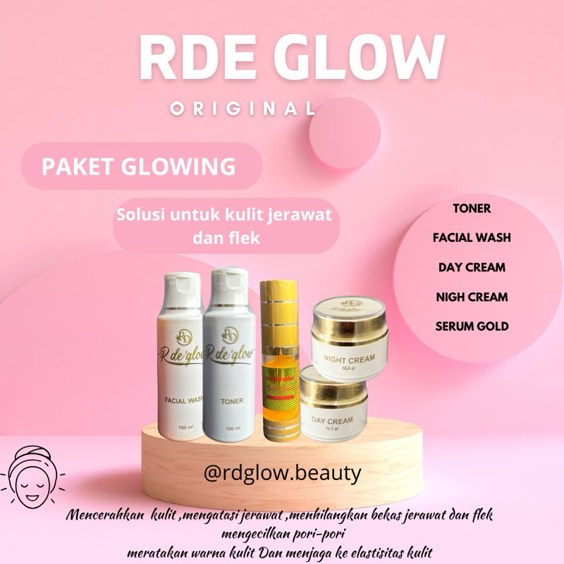 RD GLOW PAKET TONER + SERUM GOLD/ RD GLOW ORI /RDE GLOW ORI