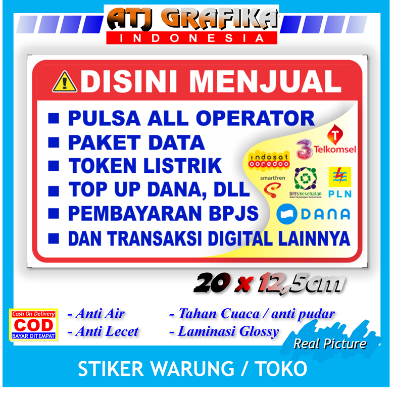 

Stiker warung toko melayani transaksi electronik sticker informasi layanan pembeli ukuran besar