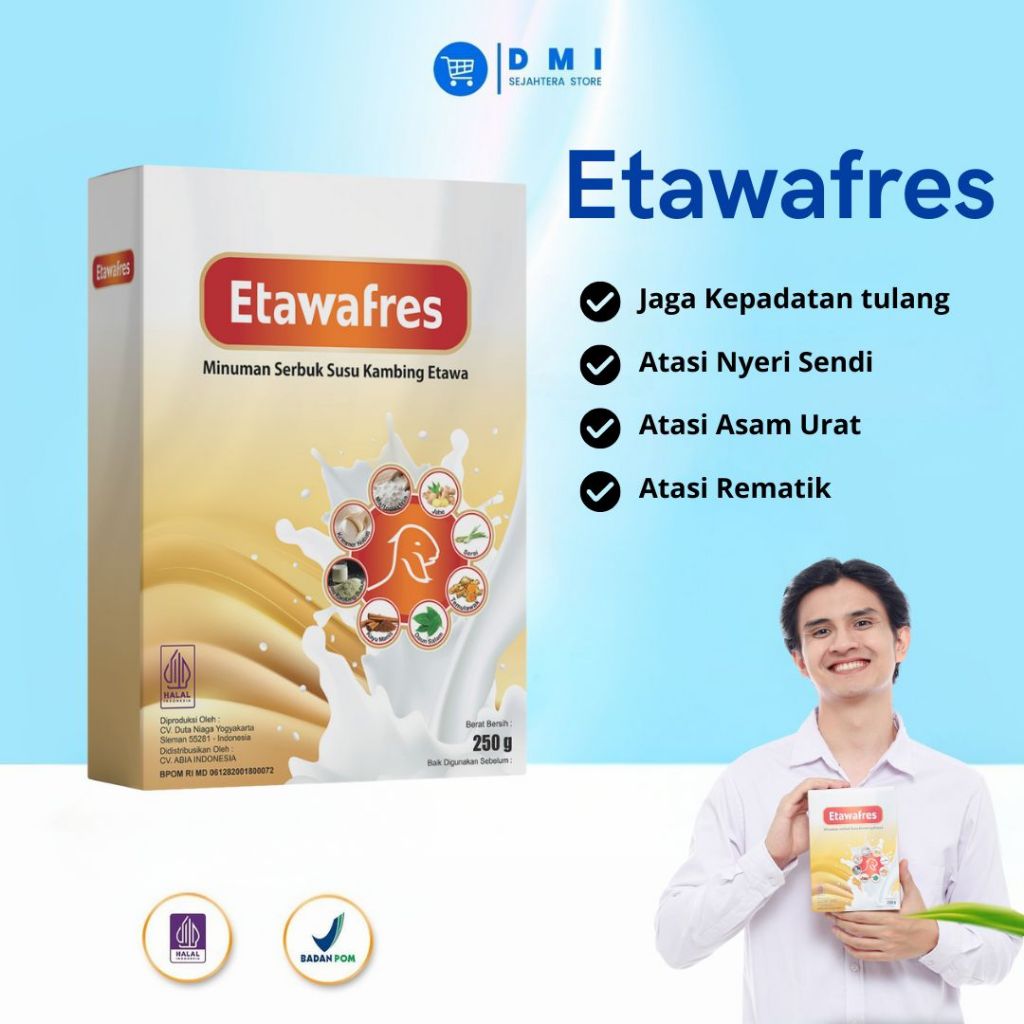 

ETAWAFRES 100% ORIGINAL | Susu Kambing Etawa & Krimer Nabati Isi 250gr Susu Original