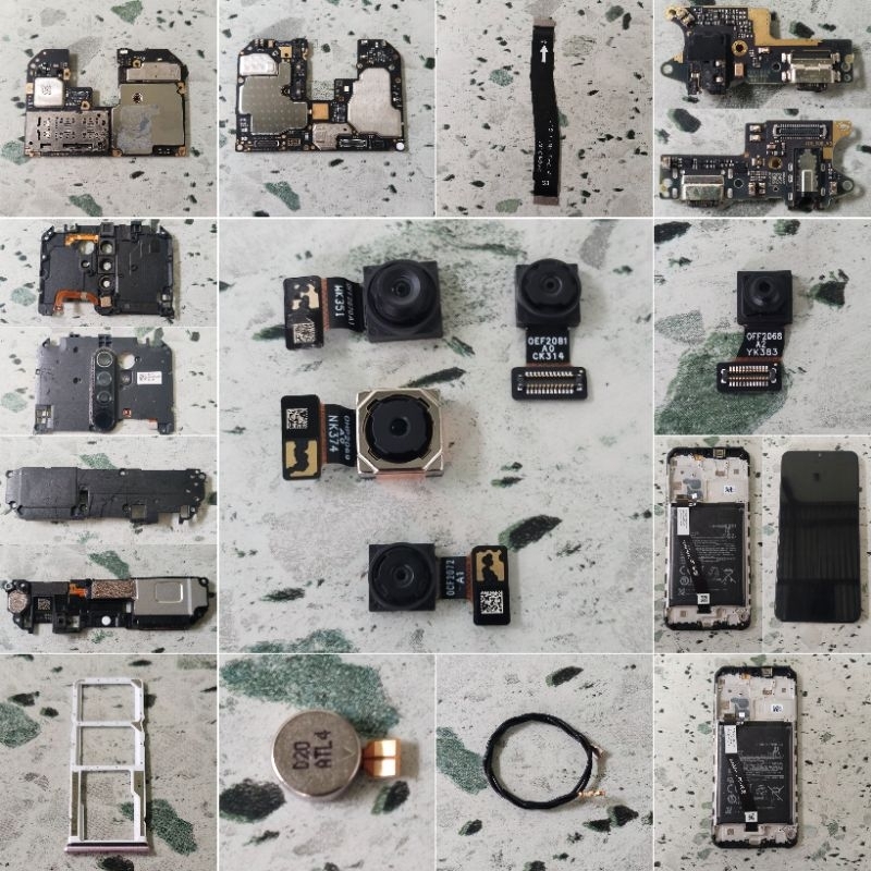 Xiaomi Redmi 9 Bahan Kanibalan, Mesin Mati Total Matot, Konektor Cas HF, Antena, Flex UI MB, Frame, 