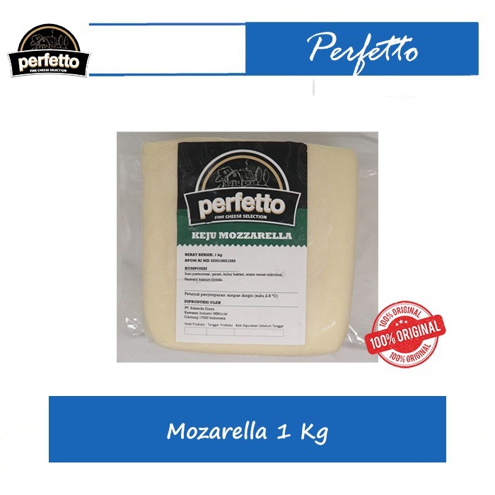 

Perfetto Mozarella Cheese 1 Kg / Keju Mozarella