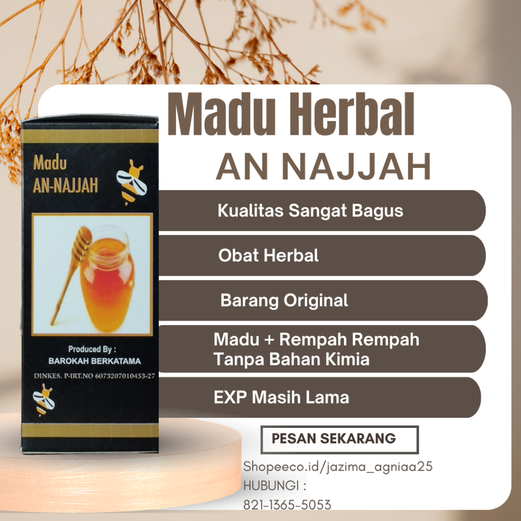 

Madu Herbal An Najjah MaduKuat PriaTahanLama MaduJantanStaminaPria MaduHutanMurni AsliTanpaCampuran