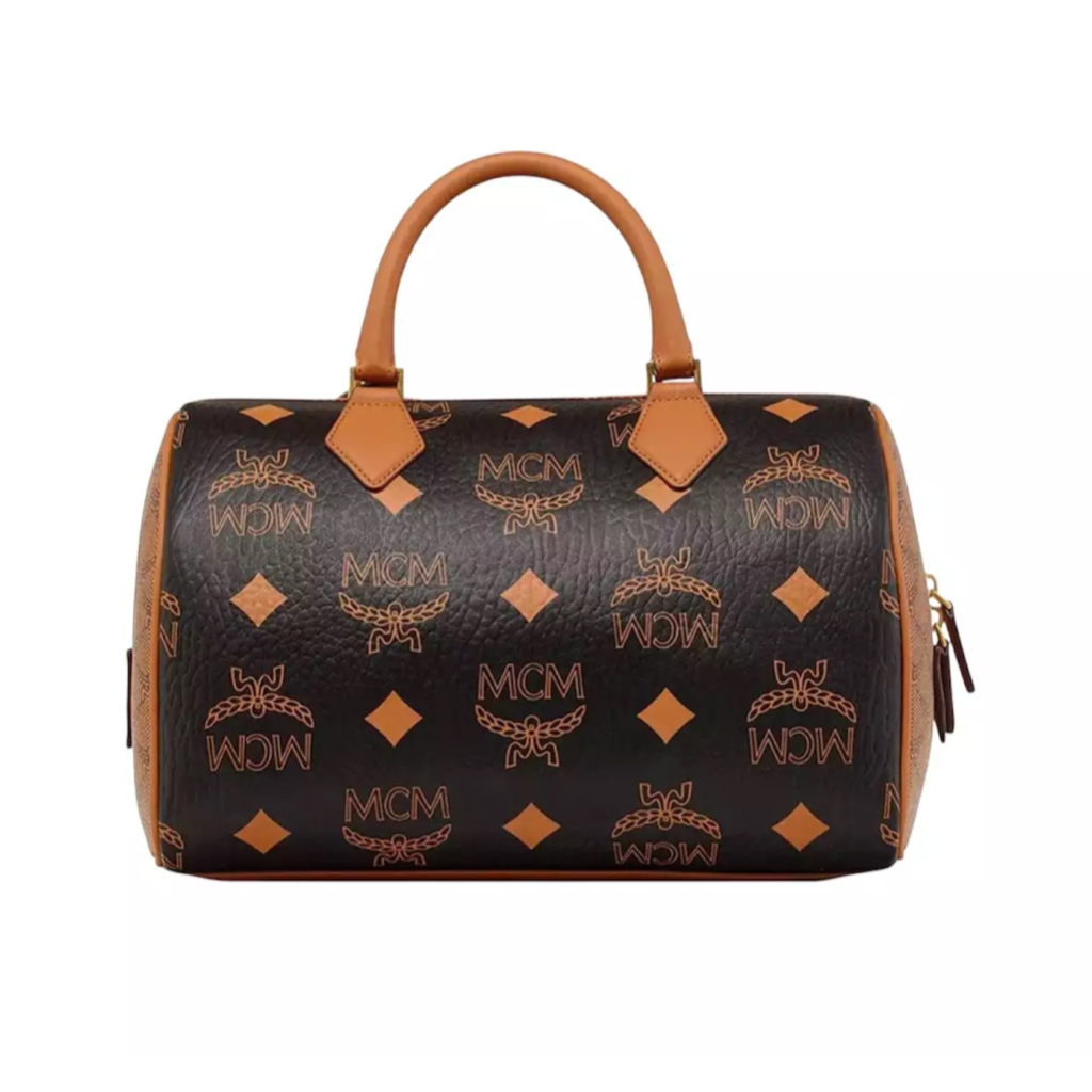 Tas Wanita MCM Medium Ella Boston Bag In Lauretos Black