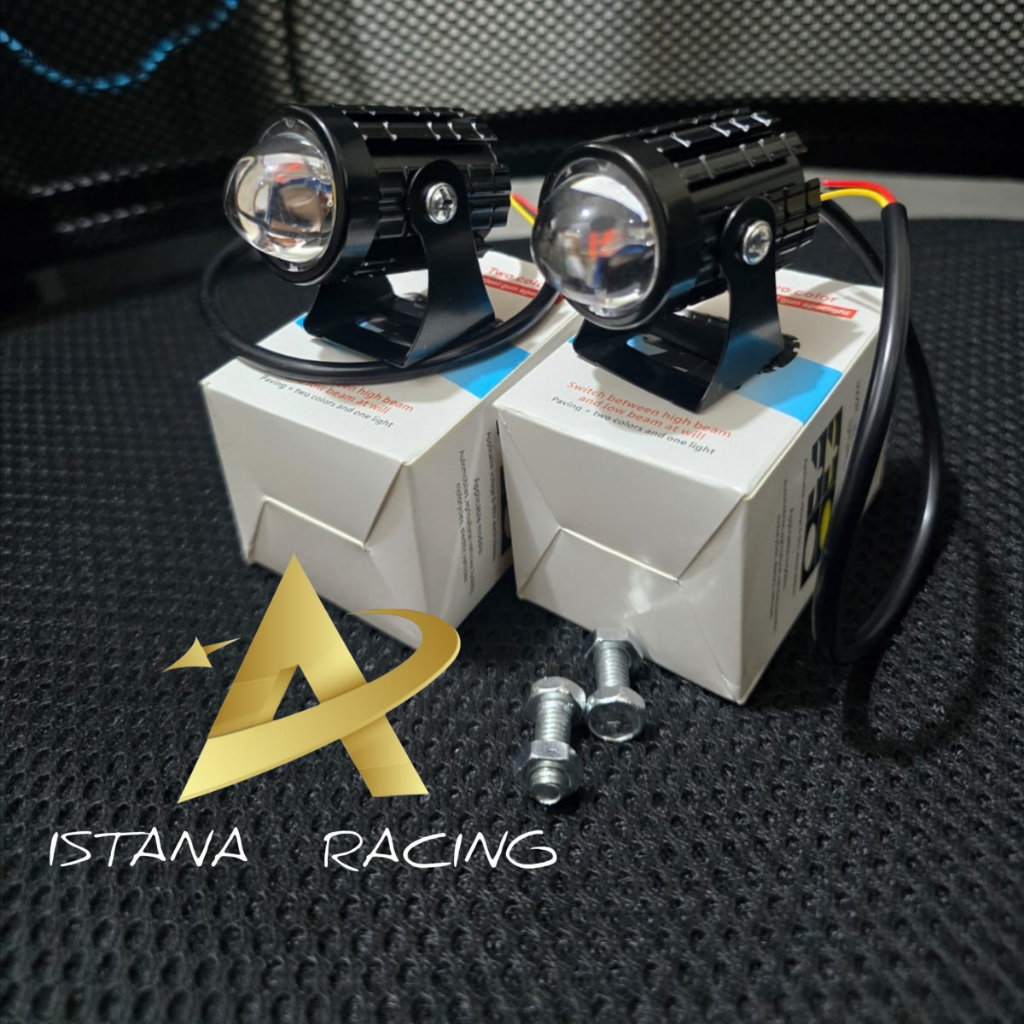 lampu tembak laser led d2 mini warna putih kuning super terang lampu tembak sorot foglamp super tera