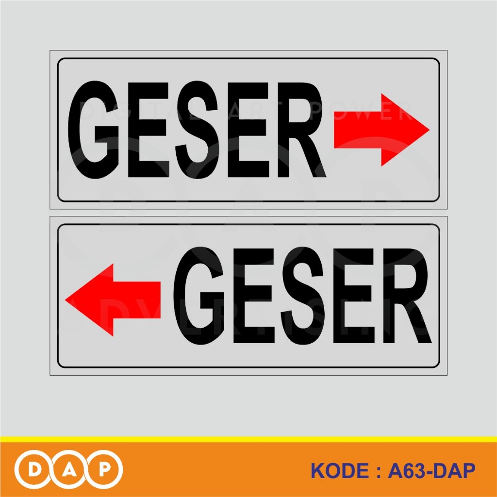 

A63 - Acrylic Sign, Stiker Akrilik Geser Kanan dan Kiri, Tahan Air, Termurah, Bisa Custom